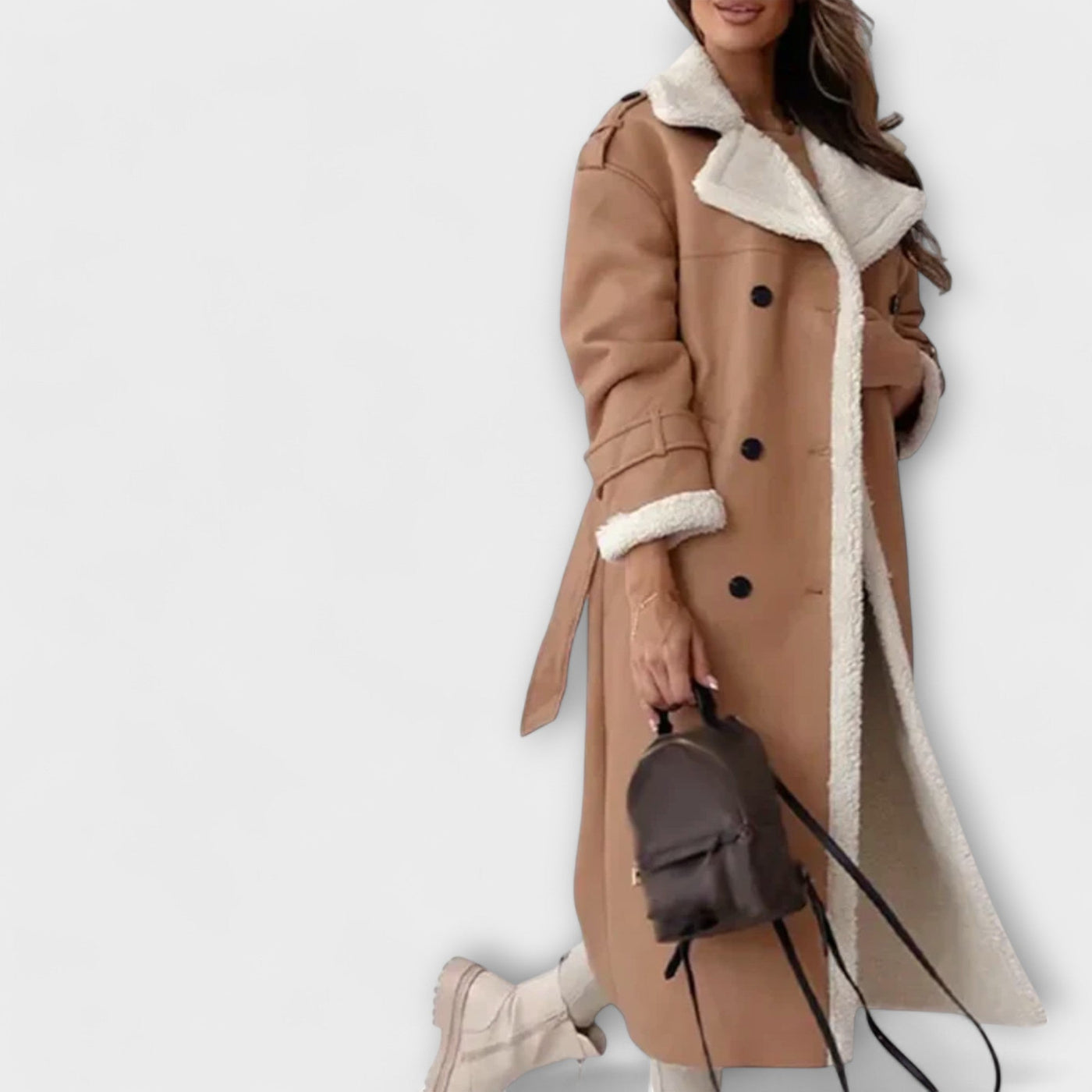 Luna - Classic Long Jacket with Fleece Lining