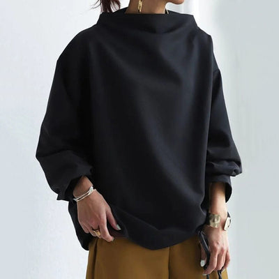 Elly - Soft Knit Top with High Neck