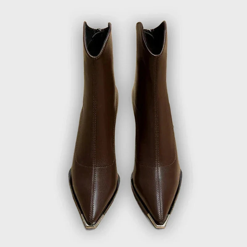 Aliyah - Stylish Women's Leather Comfort Heels