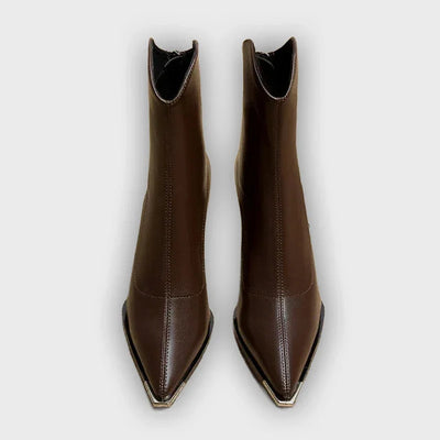 Aliyah - Stylish Women's Leather Comfort Heels