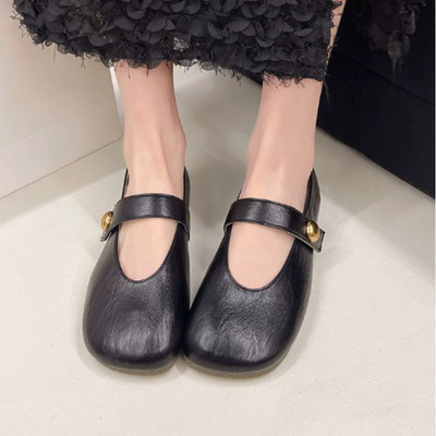 Irene - Leather Mary Janes