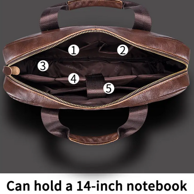 Jacob | Leather Spacious Briefcase | Messenger Bag
