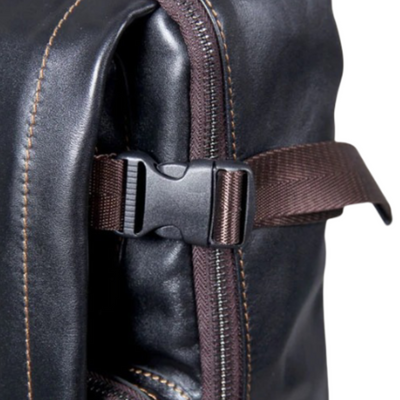 Griffin | Men's Black Leather Backpack for Work and Travel