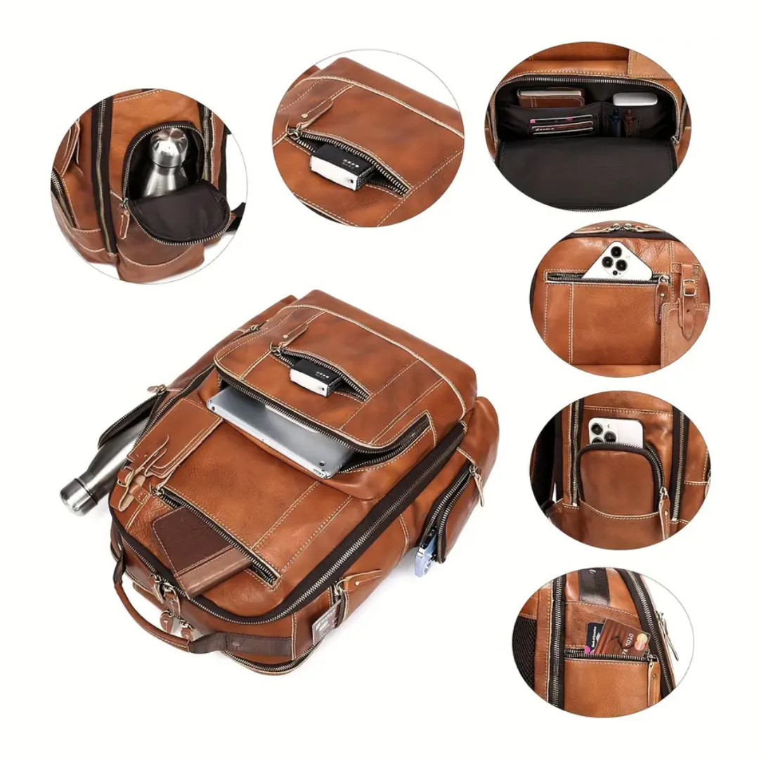 Nathan | Fashion Ample Leather Backpack