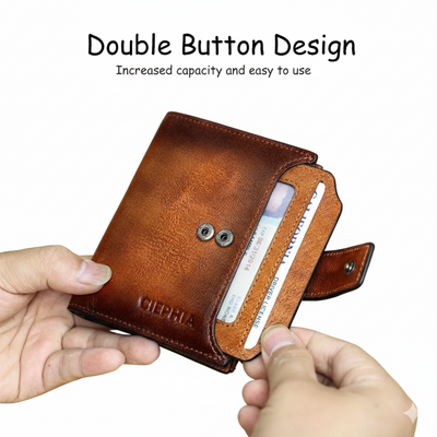 Callum | Vintage Leather RFID Duo-fold Wallet