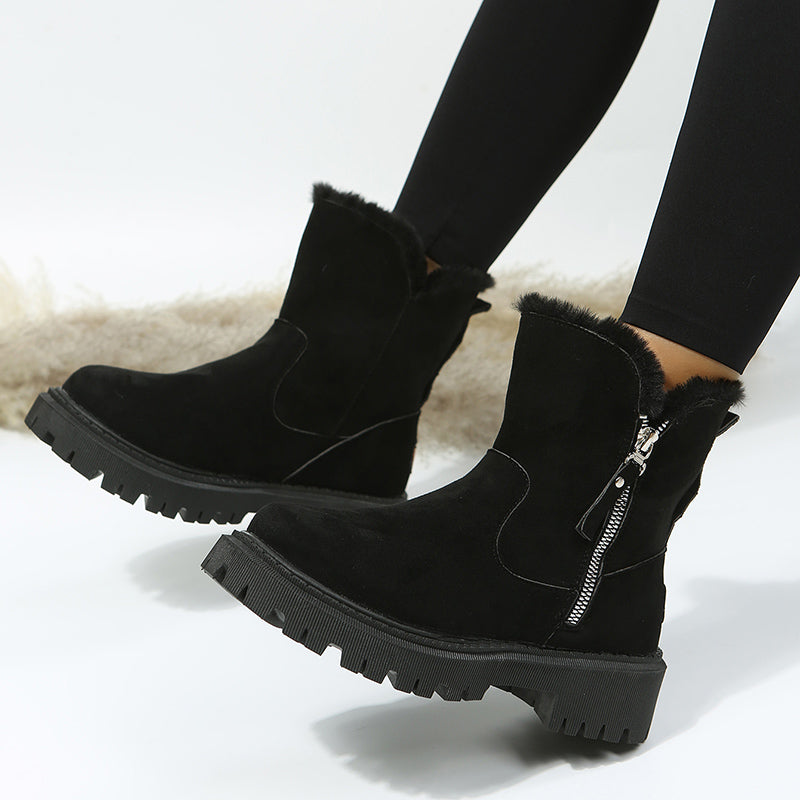 Hazel | Faux-Suede Plush Boots