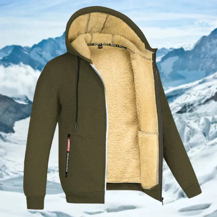 Gilben - Men's winter jacket with hood and fleece lining