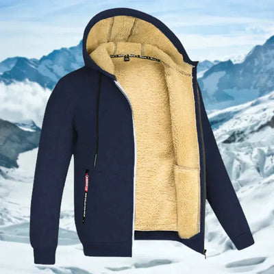 Gilben - Men's winter jacket with hood and fleece lining