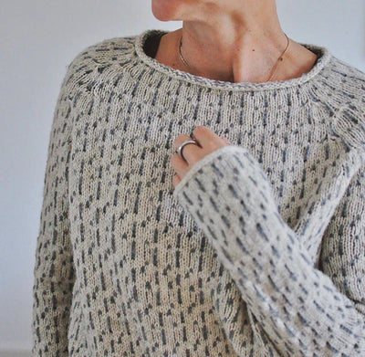 Victoria | Elegant Gray Sweater with Boat Neckline
