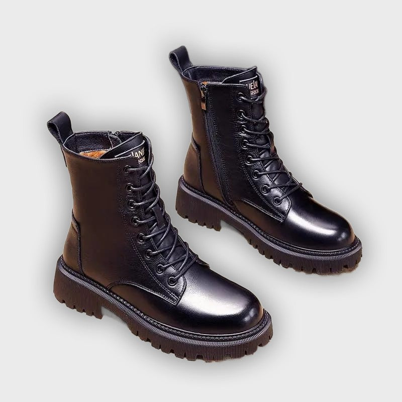 Kylie - Sleek Leather Boots for Winter