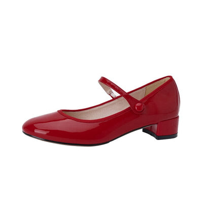 Livy - Leather Mary Janes