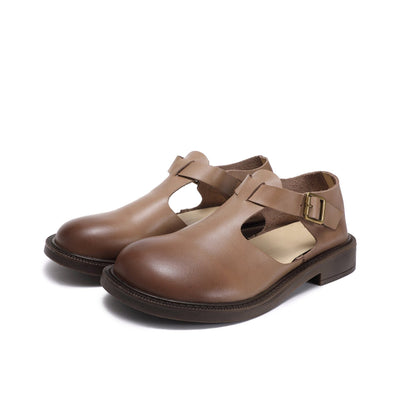 Colette - Leather Mary Janes