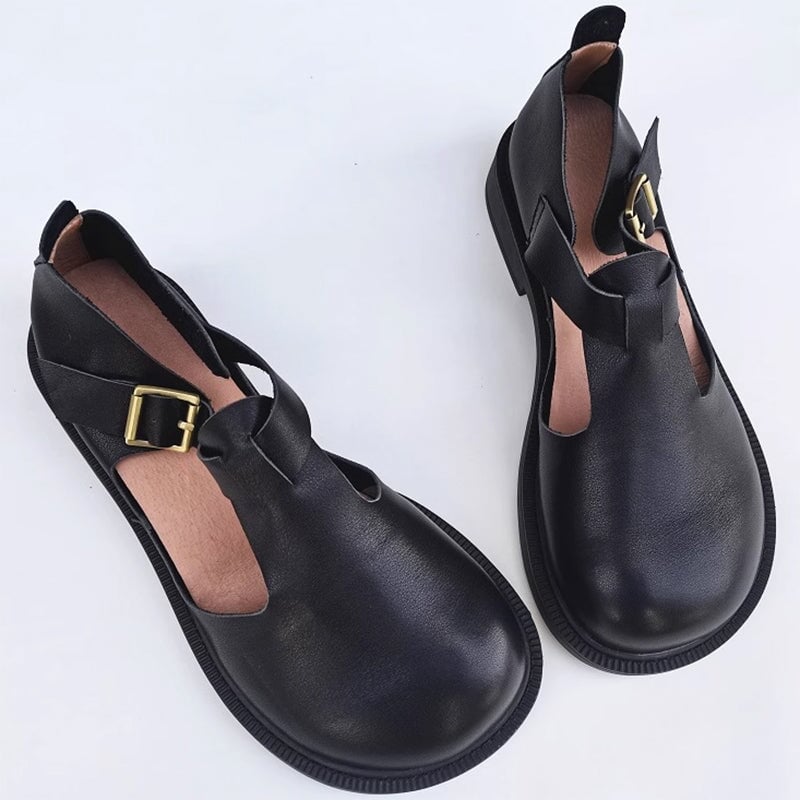 Colette - Leather Mary Janes