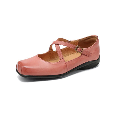 Edith - Leather Mary Janes