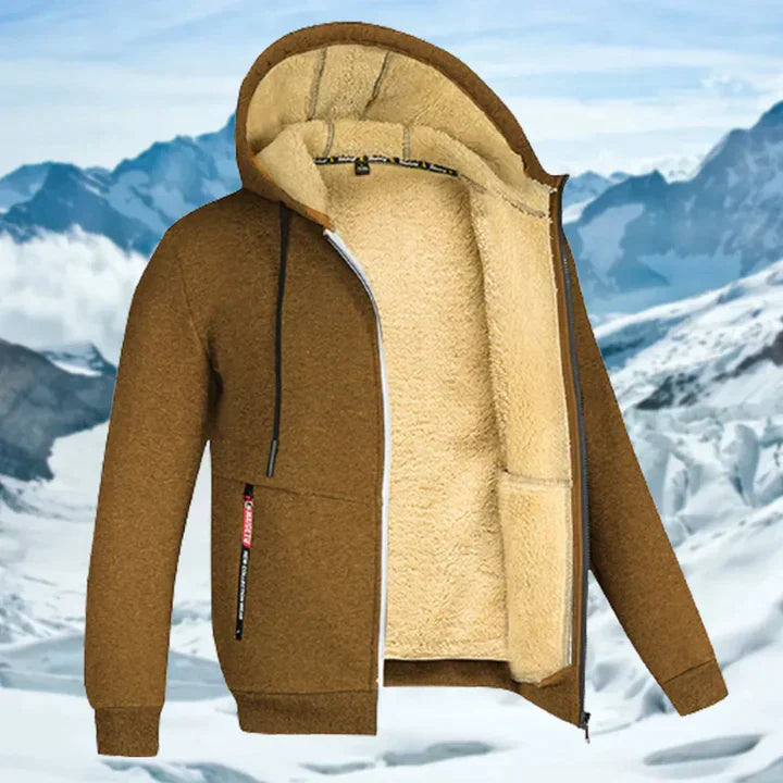 Gilben - Men's winter jacket with hood and fleece lining