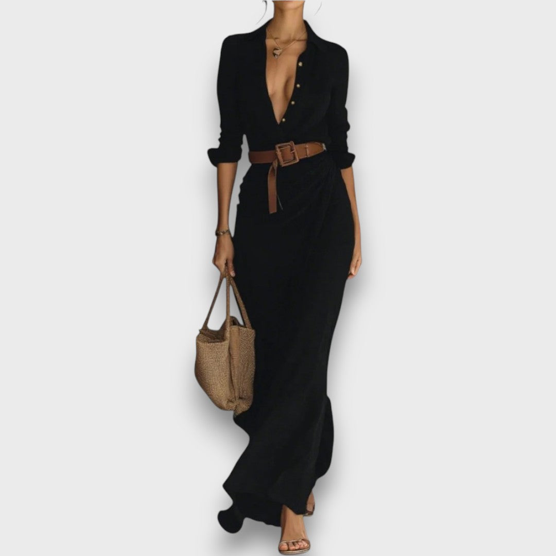 Eliza | Wrap dress with waist belt