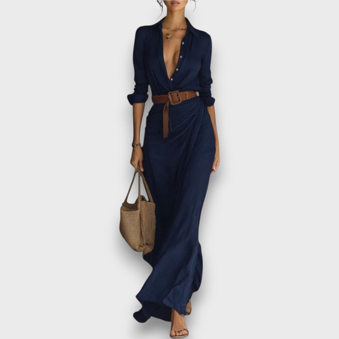 Eliza | Wrap dress with waist belt