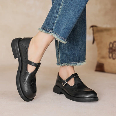 Risla - Leather Mary Janes