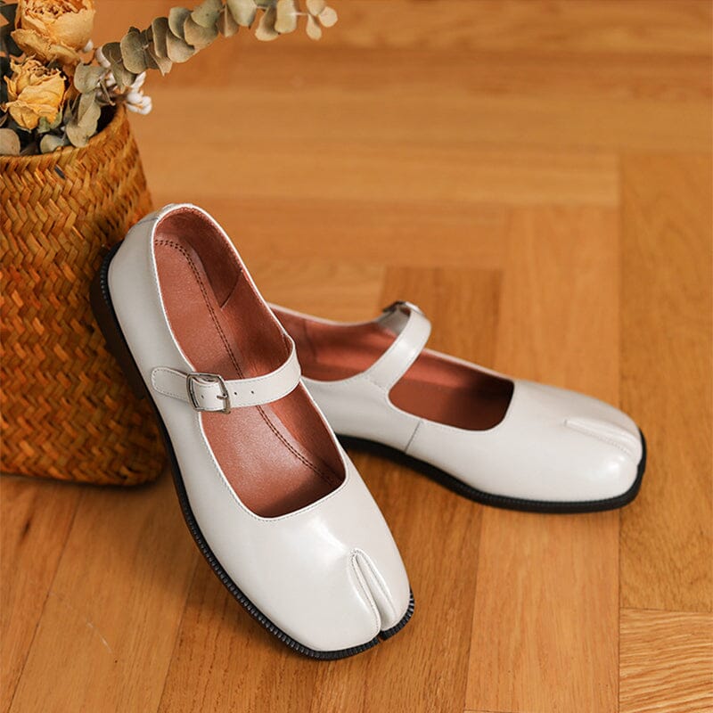 Martha - Leather Mary Janes