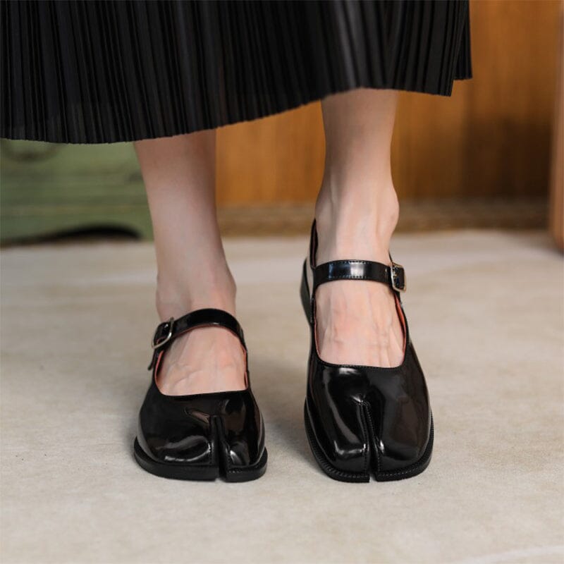 Martha - Leather Mary Janes