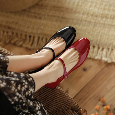 Livy - Leather Mary Janes