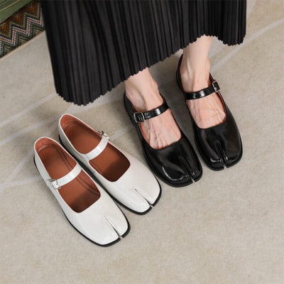 Martha - Leather Mary Janes
