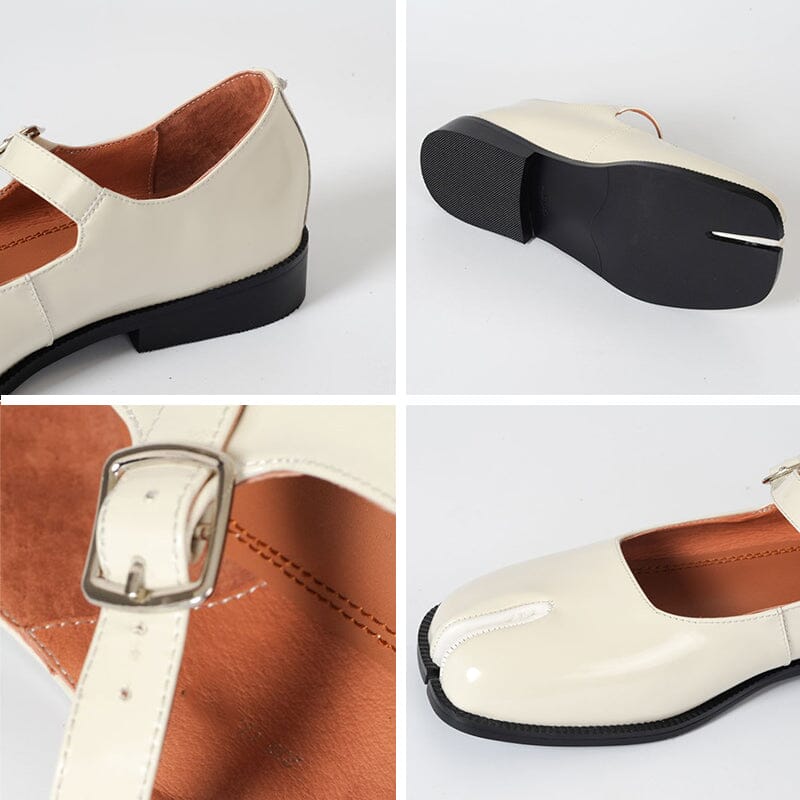 Martha - Leather Mary Janes