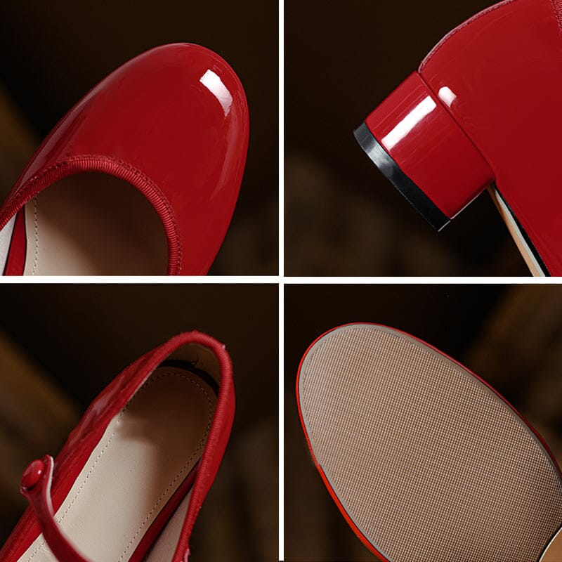 Livy - Leather Mary Janes