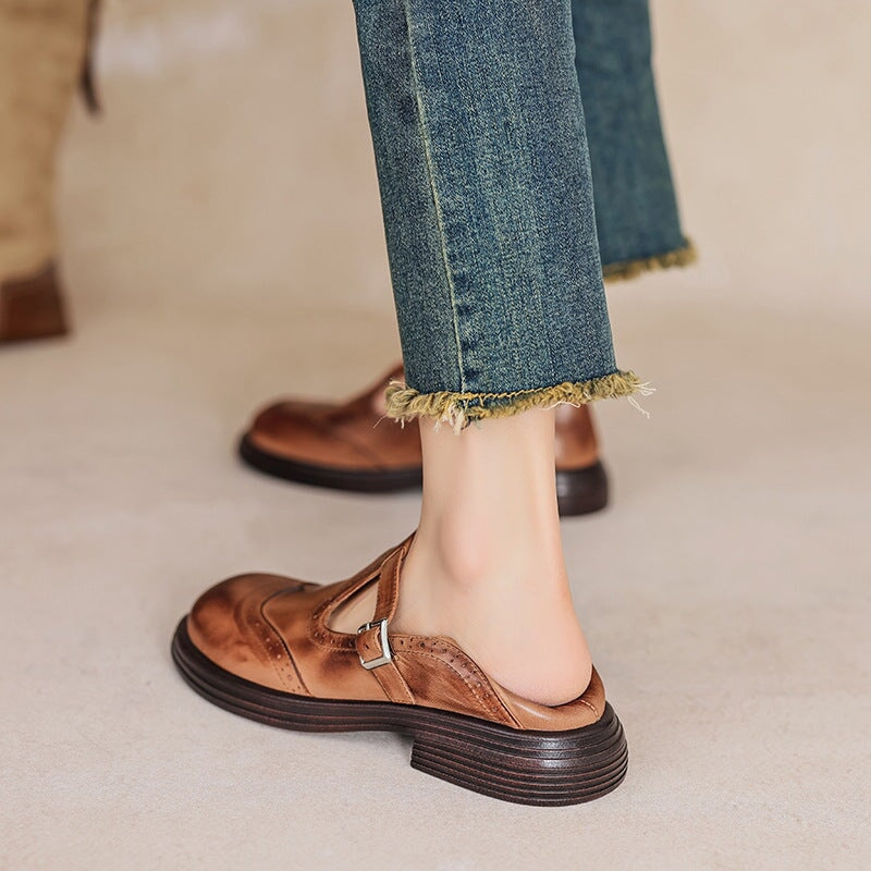 Risla - Leather Mary Janes