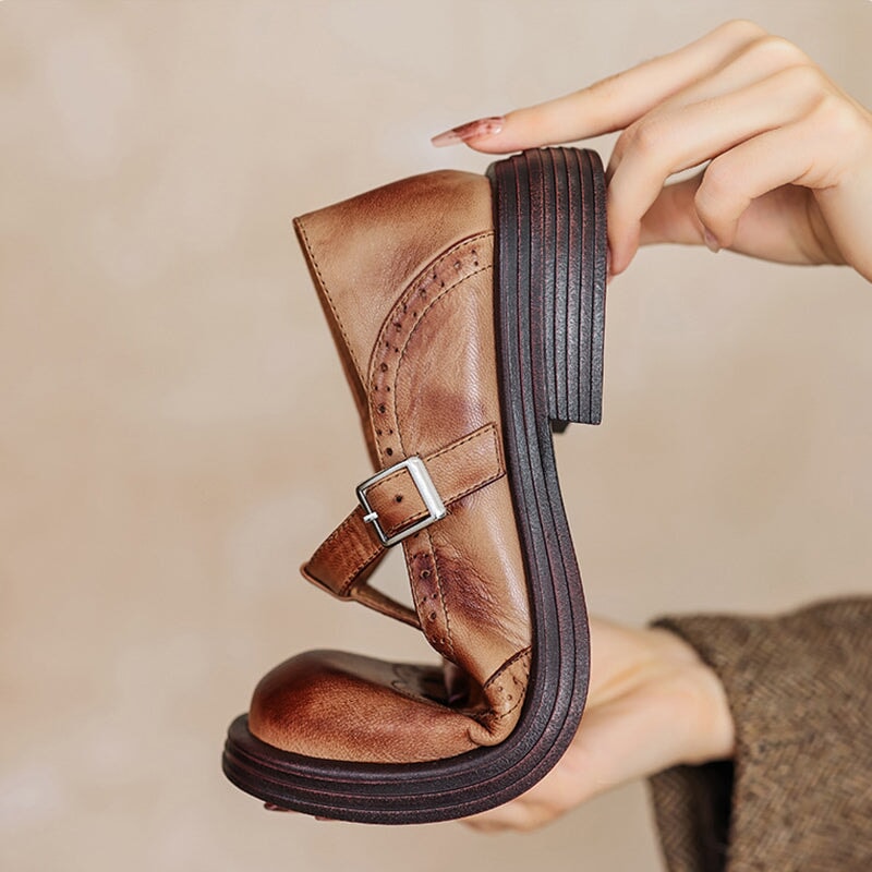 Risla - Leather Mary Janes