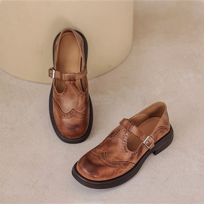 Risla - Leather Mary Janes