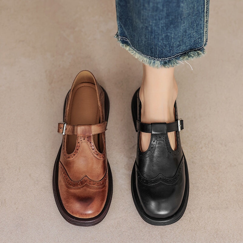 Risla - Leather Mary Janes
