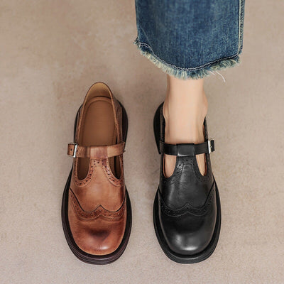 Risla - Leather Mary Janes