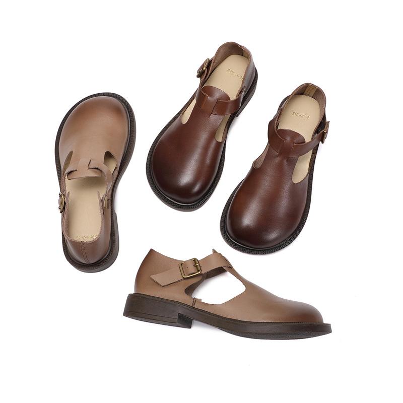 Colette - Leather Mary Janes