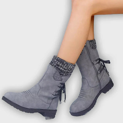 Svea - Retro Thick Heel Winter Boots