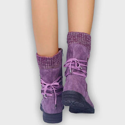 Svea - Retro Thick Heel Winter Boots