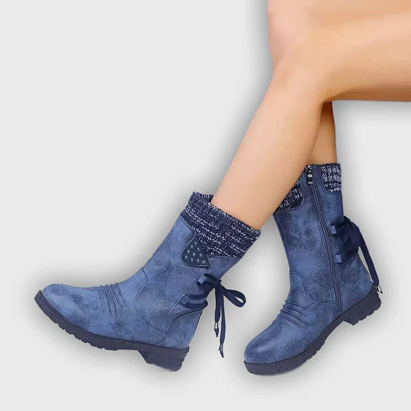 Svea - Retro Thick Heel Winter Boots