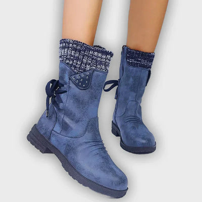 Svea - Retro Thick Heel Winter Boots