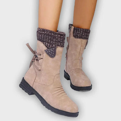 Svea - Retro Thick Heel Winter Boots